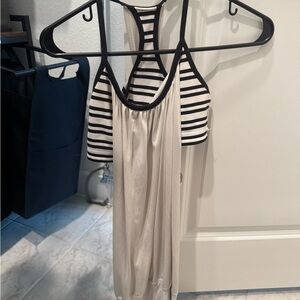 Lululemon Striped Black and White Tank Top